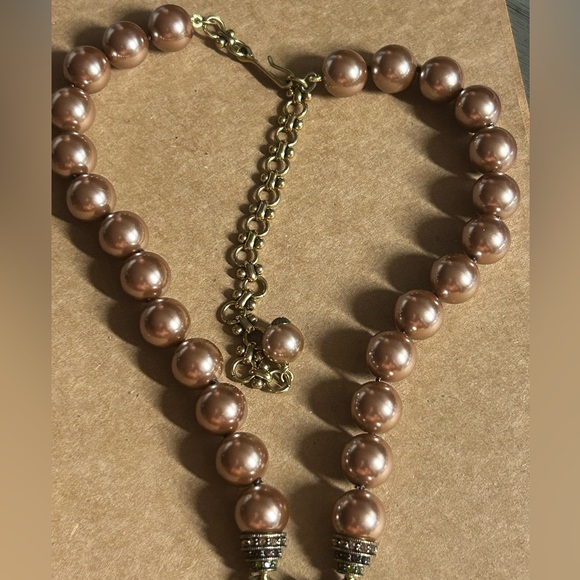 Heidi Daus "Divine Miss Paisley" crystal and faux pearl statement necklace - Picture 6 of 6